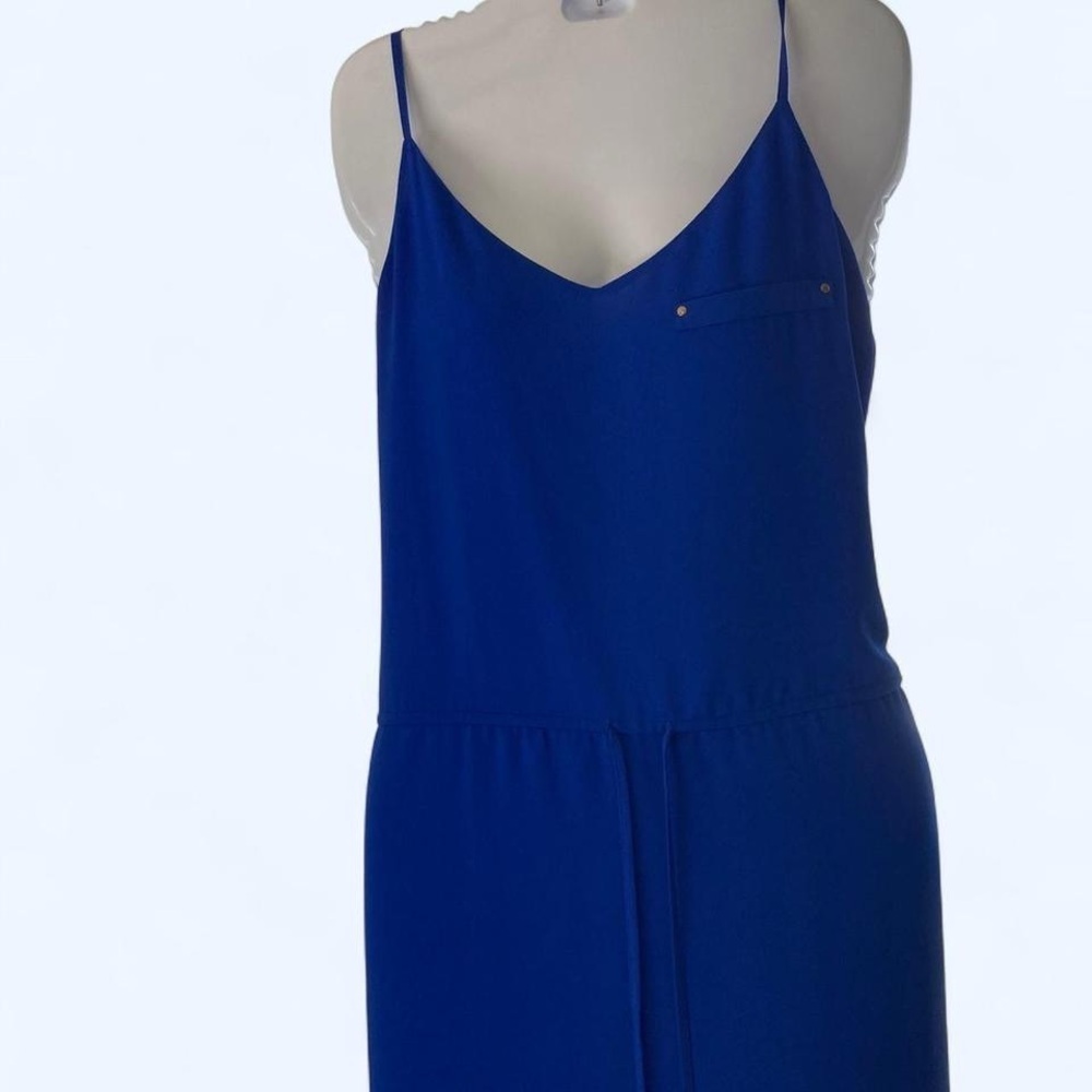 Naked Zebra Royal Blue Casual Dress with a Gold Detail pocket M